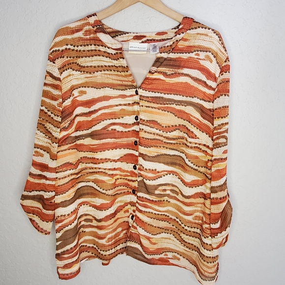 ❤️Alfred Dunner Woman Plus Size 22 Abstract Print Blouse - Picture 2 of 7
